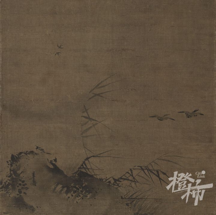 10.梁楷《秋芦飞鹜图》美国克利夫兰艺术博物馆.jpg